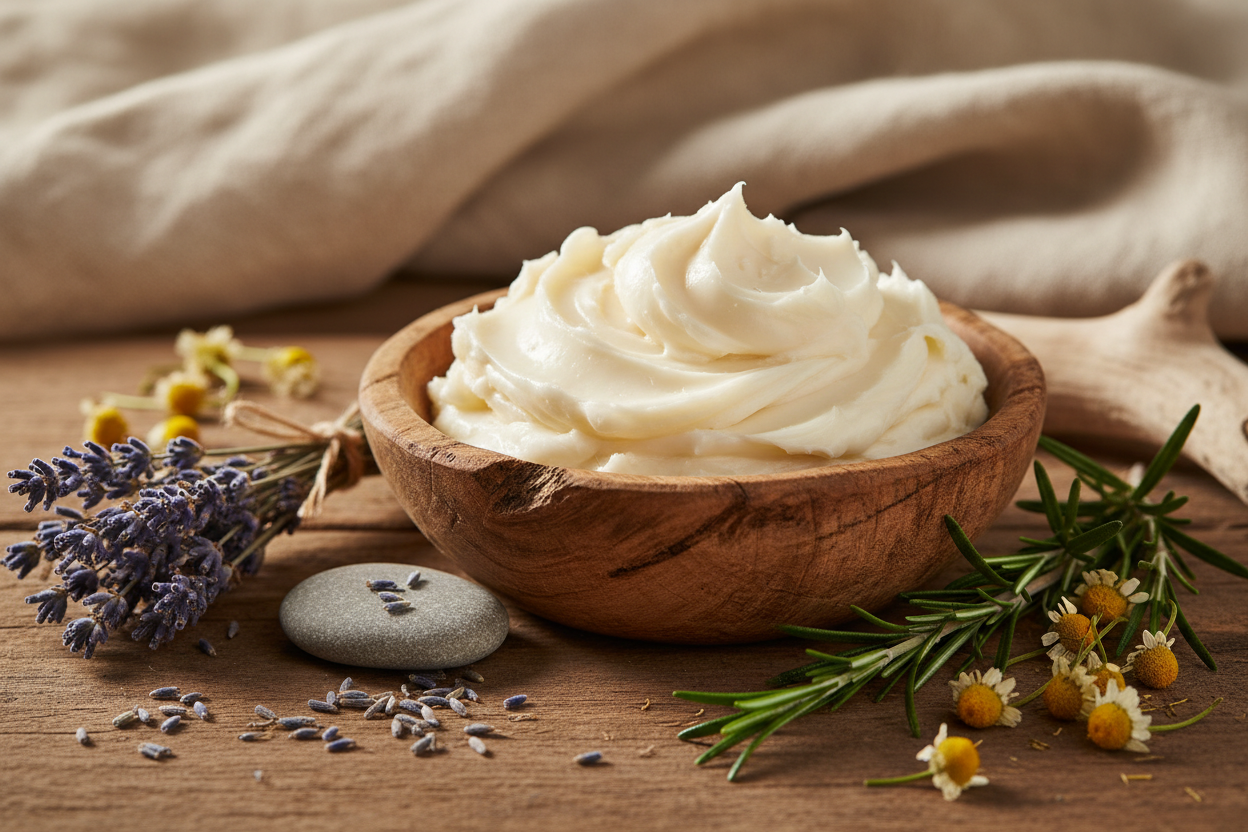 Shea butter and natural herbs